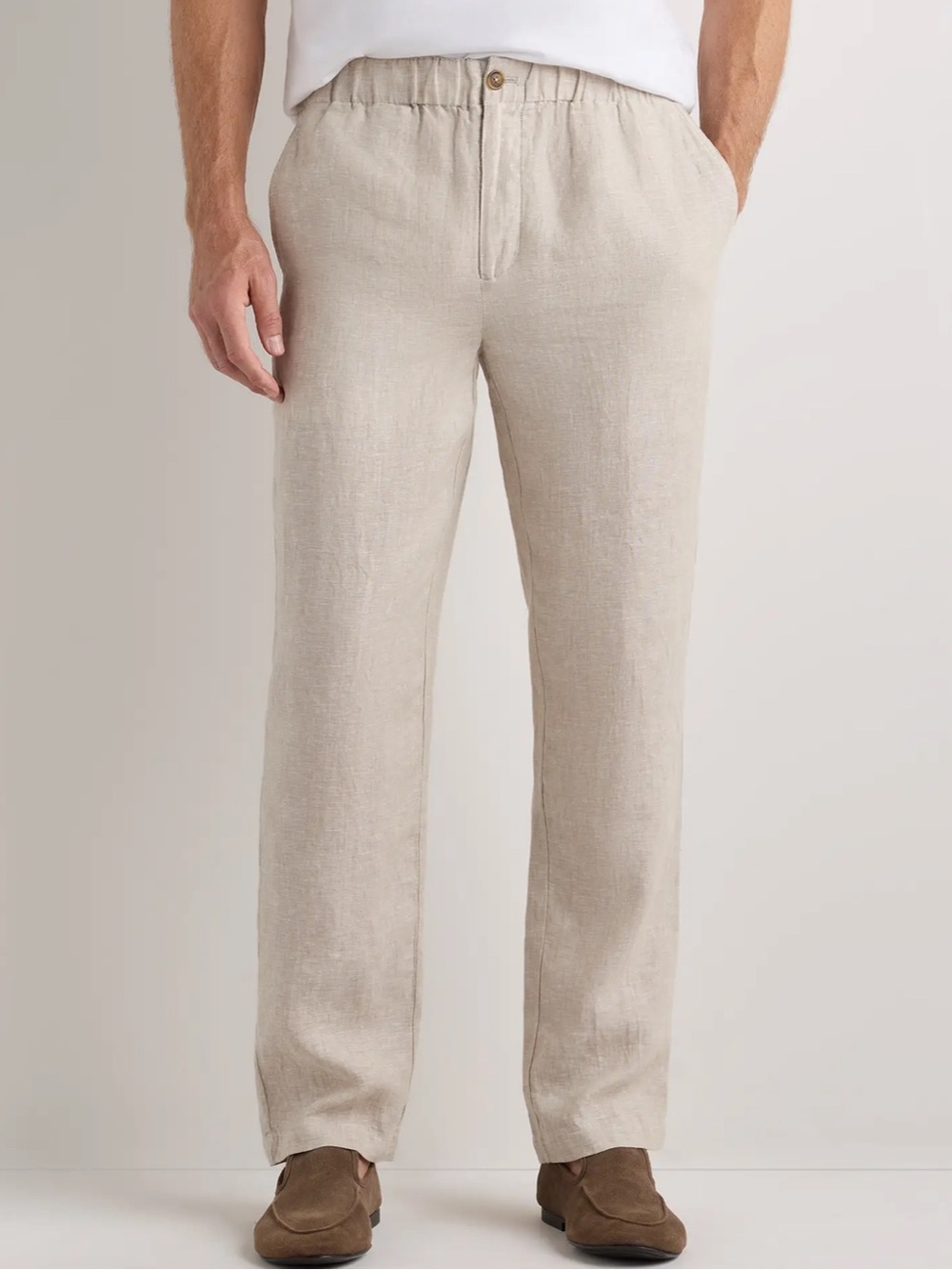 Quince Men’s Linen Chinos in Natural Beige